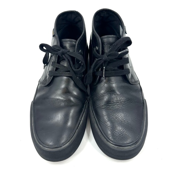 Polo Ralph Lauren Maykn Oil Leather Chukka Boots Mens 9 Black Shoes Preppy main image 9